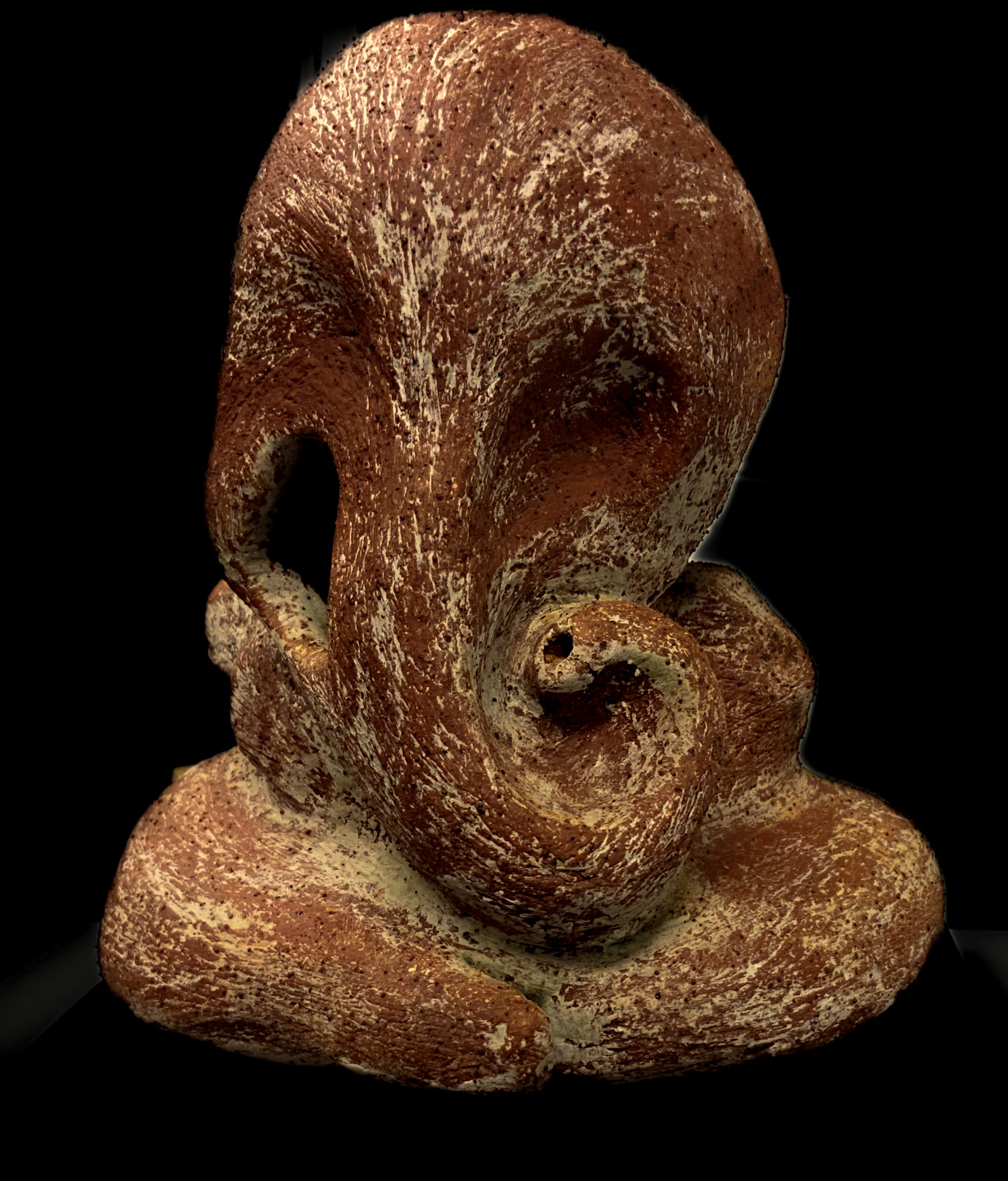 Ganesha, semi abstract ceramic sculpture