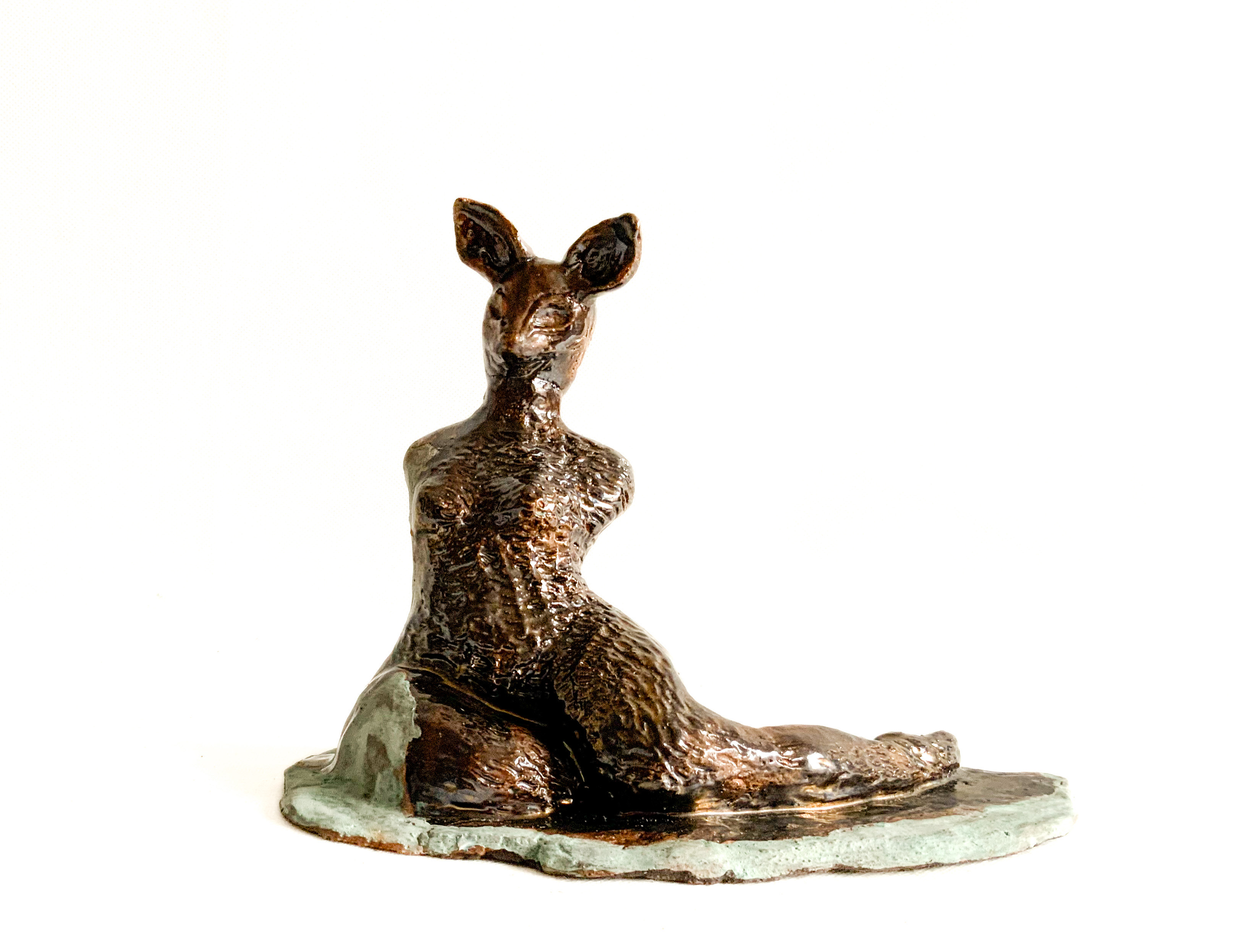 Merging, 2023, ceramic figurine, Emergency Art Auction for Palestine, Rook ARI
                Studios, 2024