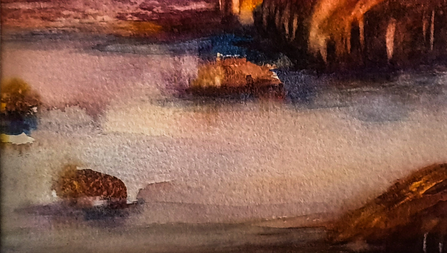 An Evening Prayer, watercolour painting